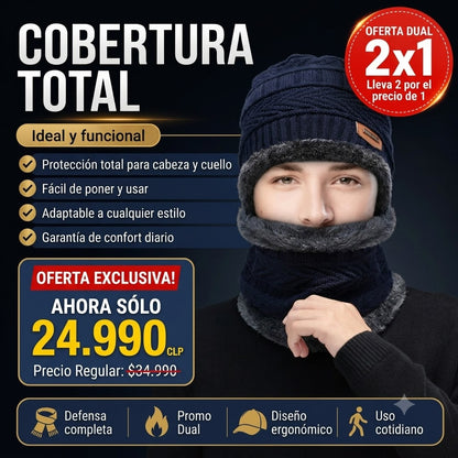 Gorro con Bufanda Práctico y Cálido + Envío Gratis
