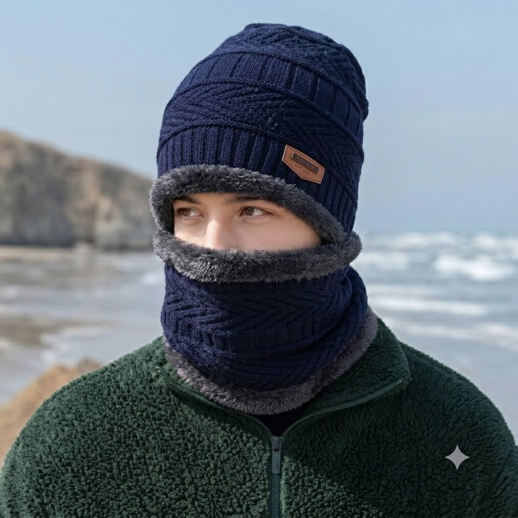 Gorro con Bufanda Práctico y Cálido + Envío Gratis